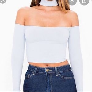 American Apparel Choker Crop Long Sleeve